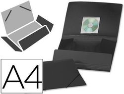 Carpeta Liderpapel Gomas Solapas 38725 Polipropileno Din A4 Negra