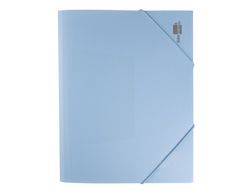 Carpeta liderpapel gomas solapas polipropileno DIN A4 celeste opaco