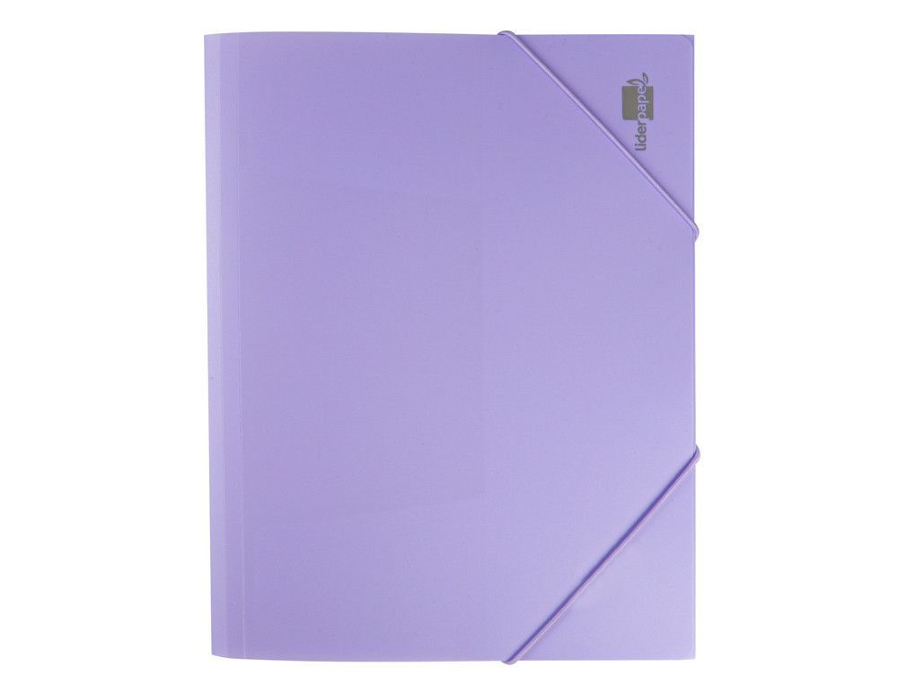 Carpeta liderpapel gomas solapas polipropileno DIN A4 lavanda opaco