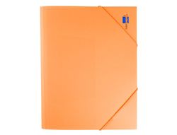 Carpeta liderpapel gomas solapas polipropileno DIN A4 naranja fluor opaco