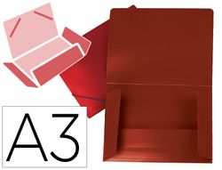 Carpeta liderpapel portadocumentos solapas polipropileno din a3 rojo translucido lomo flexible