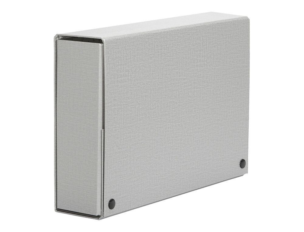 Carpeta Pardo de proyectos con broche de 120mm. color gris