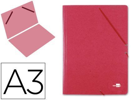 Carpeta Planos Liderpapel A3 Carton Gofrado N 12 Rojo
