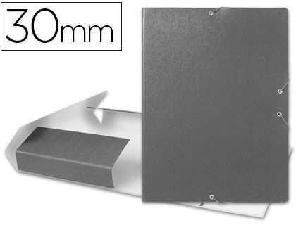 Carpeta Proyectos Liderpapel Folio Lomo 30Mm Carton Gofrado Gris