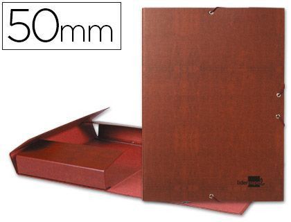 Carpeta Proyectos Liderpapel Folio Lomo 50Mm Carton Forrado Cuero