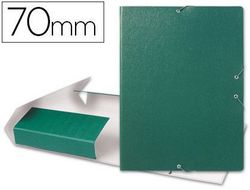 Carpeta Proyectos Liderpapel Folio Lomo 70Mm Carton Gofrado Verde