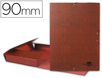 Carpeta Proyectos Liderpapel Folio Lomo 90Mm Carton Forrado Cuero