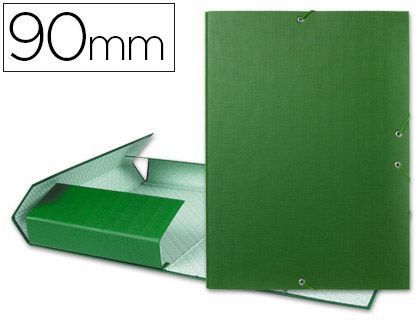 Carpeta Proyectos Liderpapel Folio Lomo 90Mm Carton Forrado Verde