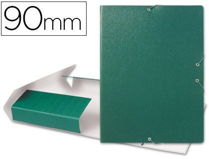 Carpeta Proyectos Liderpapel Folio Lomo 90Mm Carton Gofrado Verde