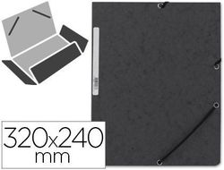 Carpeta Q-Connect Gomas Kf02169 Carton Simil-Prespan Solapas 320X243 mm Negra