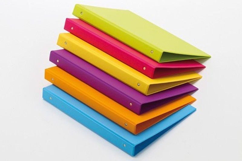 Carpetas anillas de plástico pvc colores fun