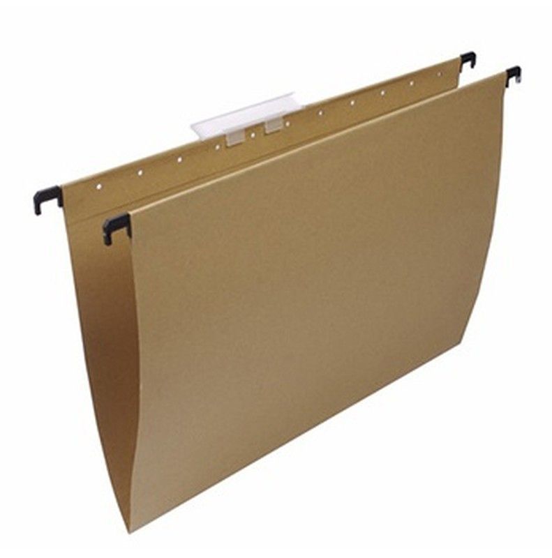 Carpetas colgantes Fº v/superior corto lomo V kraft