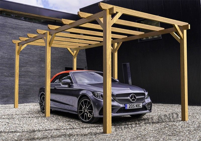 Carport madera laminada GL24h Badajoz