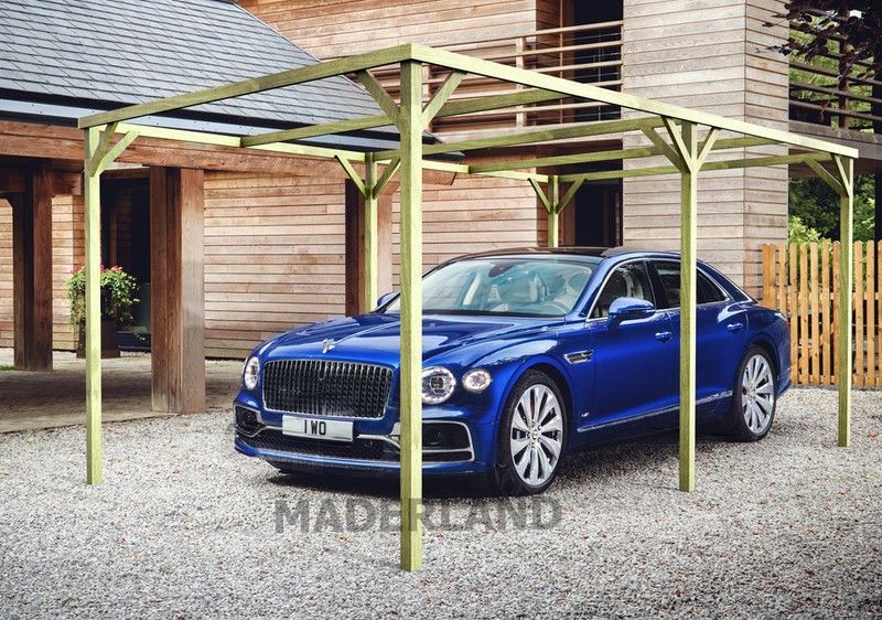 Carport un coche de madera maciza al autoclave Ceuta
