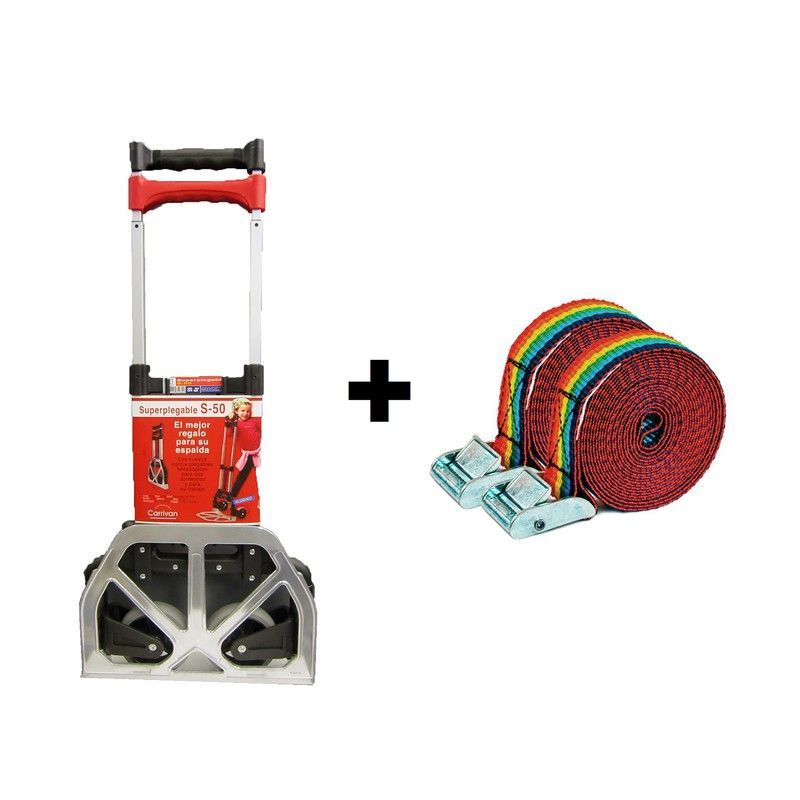 Carretilla Superplegable Aluminio 50 KG + Trinquetes (2u)