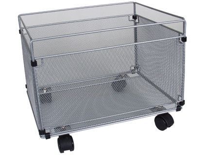 Carrito para Carpetas Colgante Q-Connect Kf00830 Rejilla Plata con Ruedas Metalico -380X325X300 Folio Prolongado