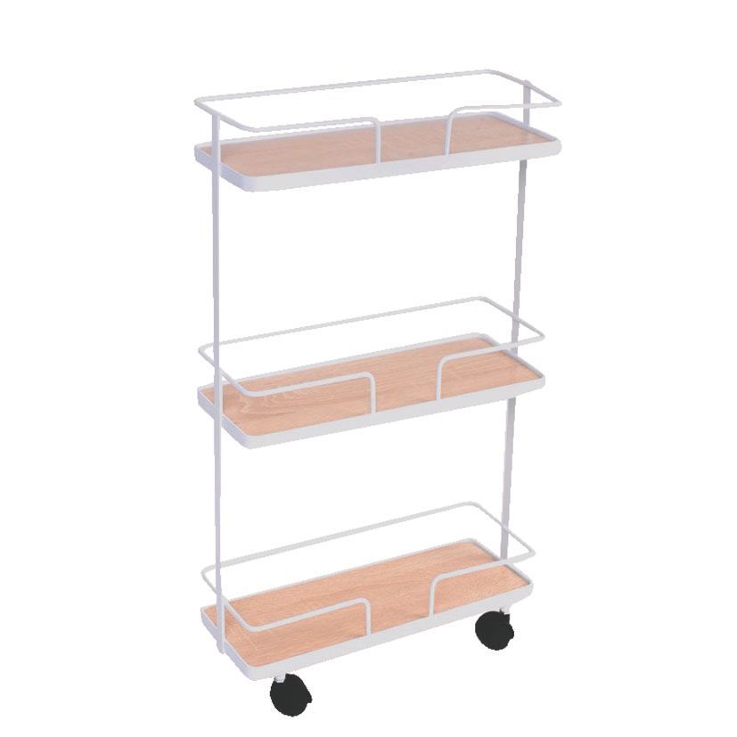 Carro Aux.Metal Madera Bco.35,5X14X63Cm