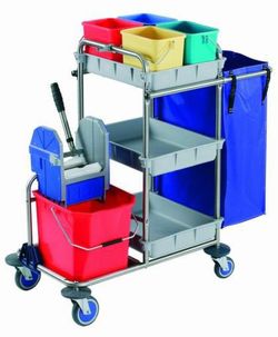Carro de limpieza con bandejas mod 565/25 lt