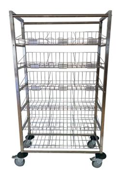 Carro de malla 6 Bandejas para clasificación de ropa