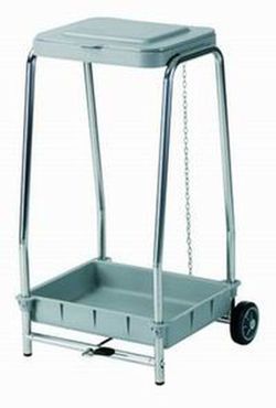 Carro de recogida residuos con soporte bolsa- 2 ruedas