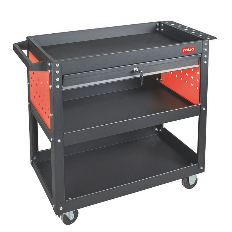 Carro de servicio RATIO 6976 1 cajón y 3 bandejas. Ref. 6976H