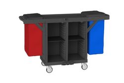 Carro habitaciones balda madera con 2 sacos H1502WA