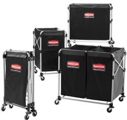 Carro lavandería rubbermaid plegable x