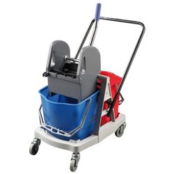 Carro limpieza autoportante 2 cubos