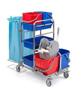 Carro limpieza porta bolsa cromado mod 170