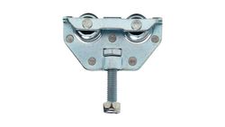 Carrucha roldana doble rodamientos acero para toldo