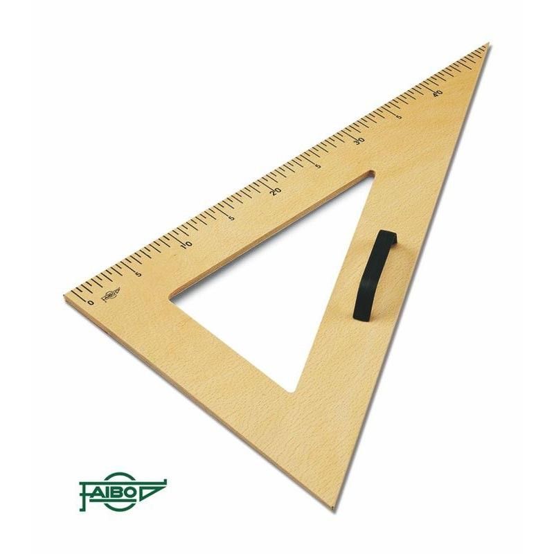 Cartabón plástico pizarra profesor 235/50 cm.