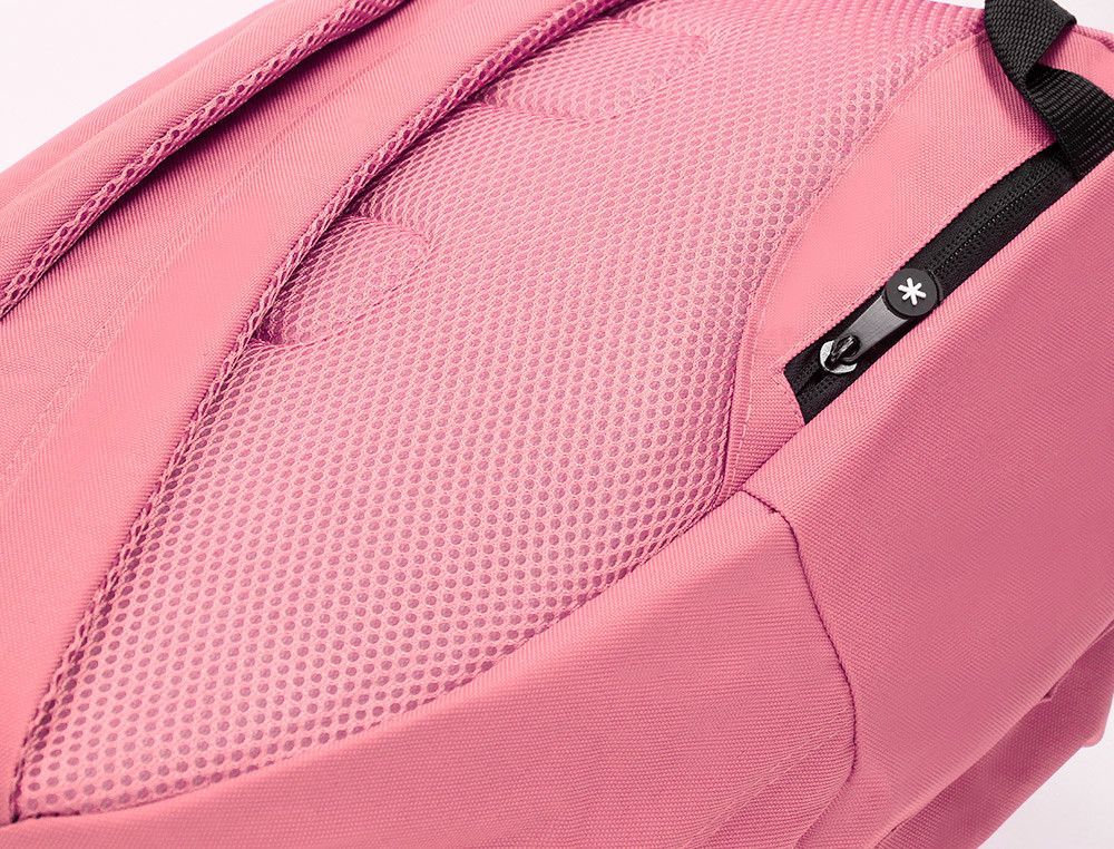 Cartera antartik mochila con asa y bolsillos con cremallera color coral 310x160x410 mm