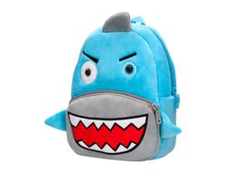Cartera preescolar liderpapel mochila infantil peluche tiburon 260x100x240 mm