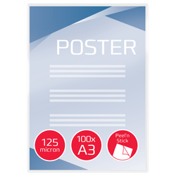 Carteras GBC DIN A3 autoadhesiva (303X426) 2X125 micras (Caja 100)