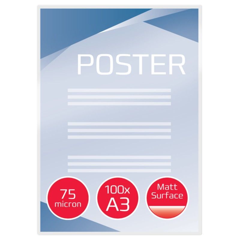 Carteras GBC DIN A3 mate (303X426) 2X75 mic. (Caja 100)