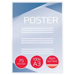 Carteras GBC DIN A3 mate (303X426) 2X75 micras (Caja 100)