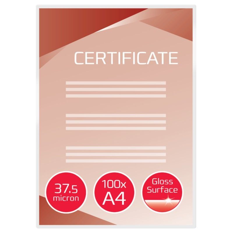 Carteras GBC DIN A4 (216X303) 2X37,5 mic. (Caja 200)