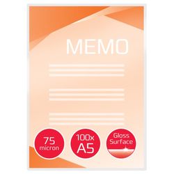 Carteras GBC DIN A5 (154X216) 2X75 mic. (Caja 100)