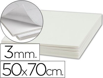 Carton Pluma Liderpapel Adhesivo 1 Cara 50X70 cm Espesor 3 Mm
