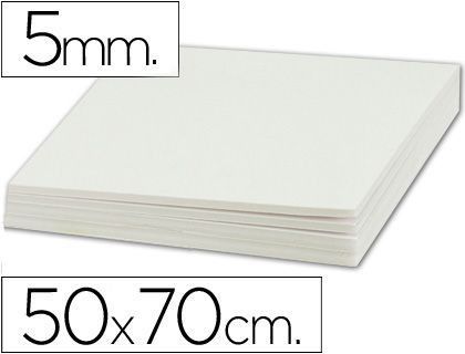Carton Pluma Liderpapel Doble Cara 50X70 cm Espesor 5 Mm