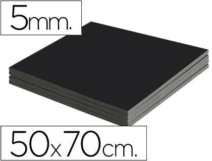 Carton Pluma Liderpapel Negro Doble Cara 50X70 cm Espesor 5 Mm