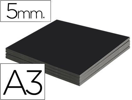 Carton Pluma Liderpapel Negro Doble Cara Din A3 Espesor 5 Mm