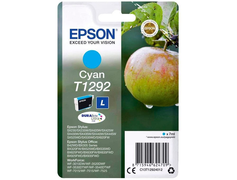 Cartucho Epson inyección cián 7ml T129 S