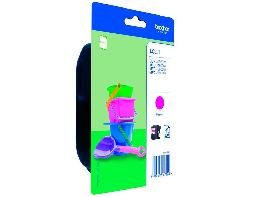 Cartucho tinta Brother magenta LC221MBP