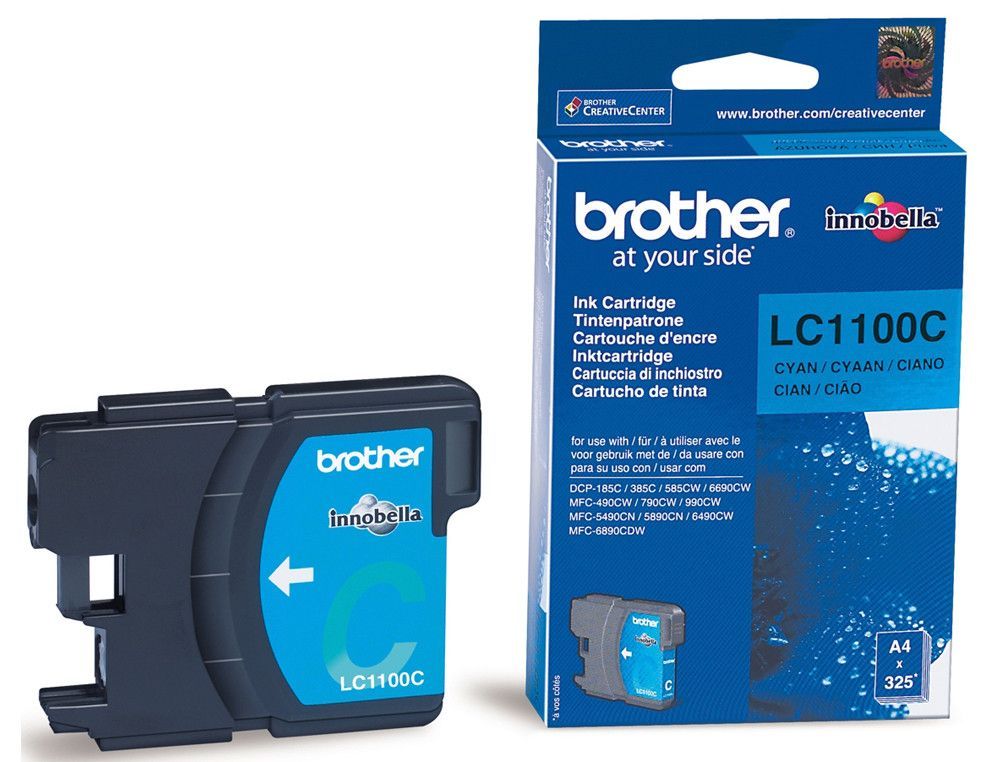 Cartucho tinta Brother original cian LC1100C