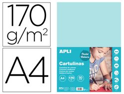 Cartulina apli din A4 170g/m2 azul claro paquete de 50 hojas