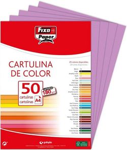 Cartulina FIXO A4, paquete 50 und. Lila