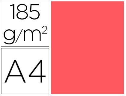 Cartulina guarro din A4 coral 185 gr paquete de 50 h