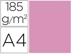 Cartulina guarro din A4 rosa chicle 185 gr paquete de 50 h