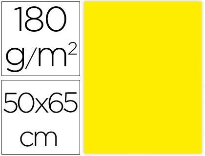 Cartulina Liderpapel 50X65 cm 180G/M2 Amarillo Limon Paquete de 25